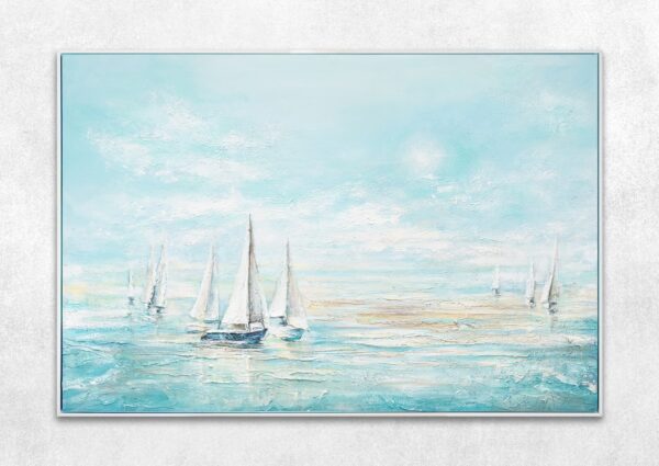 Настінна картина з морським пейзажем, картина ручної роботи, картина на холсті, декор морська тематика