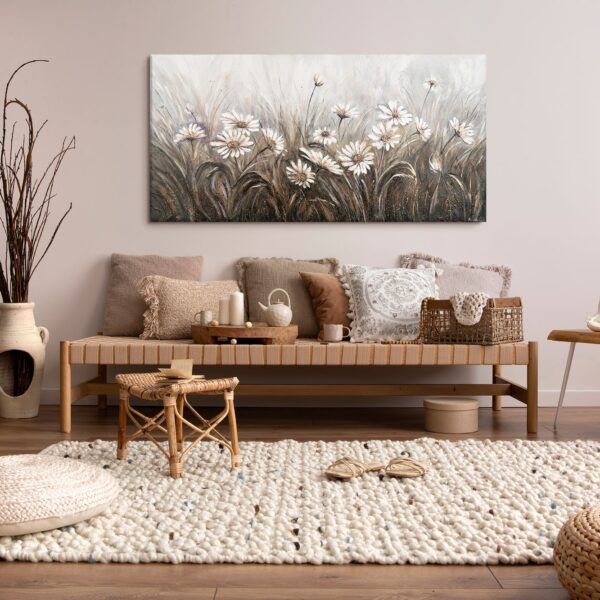 Картина на полотні з квітковим мотивом “Ромашки”