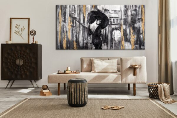 Крафтовий настінний декор для вітальні, картини ручної роботи онлайн, картина з абстрактним сюжетом, чорно-біла картина для вітальні