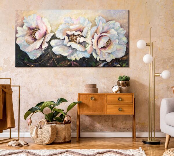 Настінна картина акрилом на полотні, картини з квіткою, декор ручної роботи, акрилова картина з квітковим мотивом