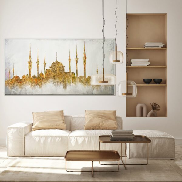 Картина із золотою фактурою на полотні “Мечеть”