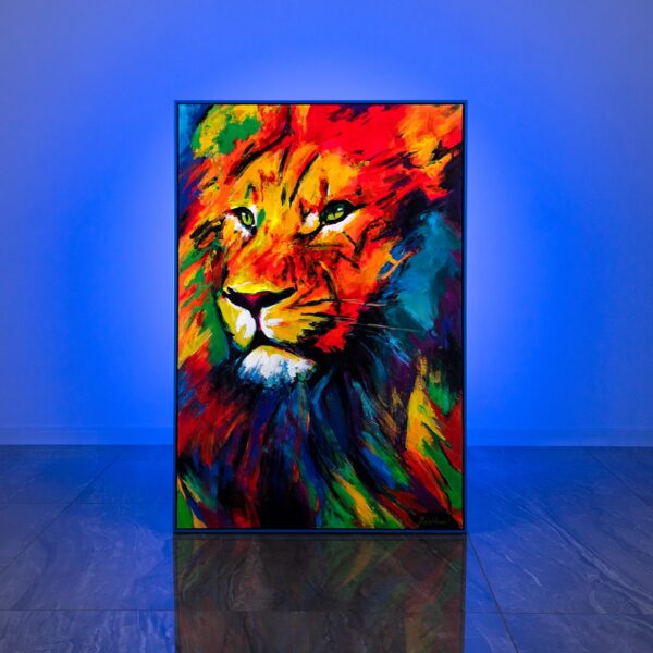 Яскрава абстрактна картина “Сила лева”