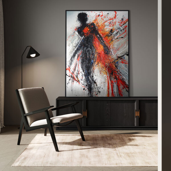 Абстрактна картина з фігурою “Палаюча грація”