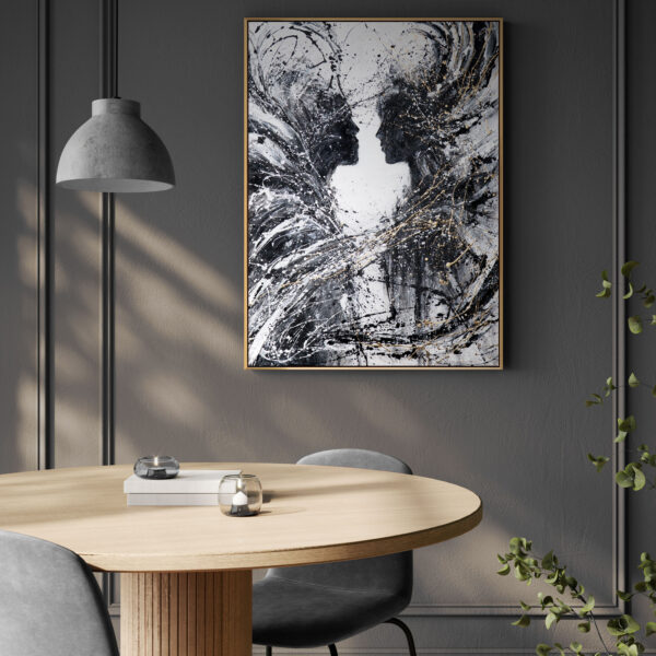 Абстрактна картина на полотні - «Гілки кохання»